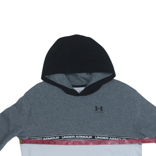 Under Armour Teens Grey Pullover Hoodie Size L Sports Fleece