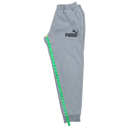 Puma Men's Grey Fleece Jogger Trousers Size L Comfortable Warm Activewear