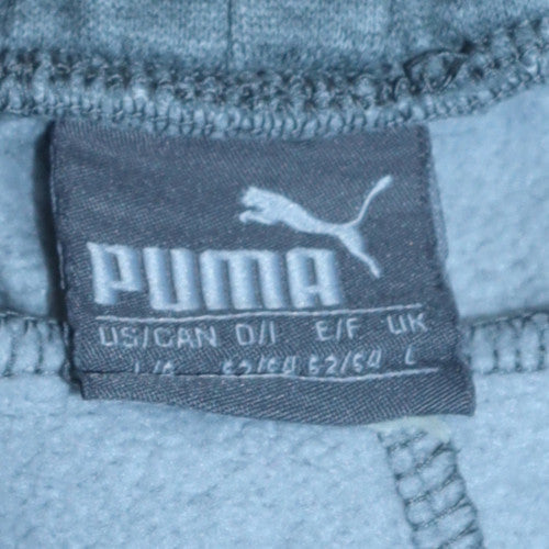 Puma Men's Grey Fleece Jogger Trousers Size L Comfortable Warm Activewear