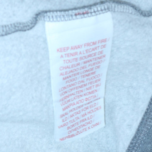 Nike Boys Grey Full Zip Hoodie XL 158-170cm Fleece Lined Sweatshirt