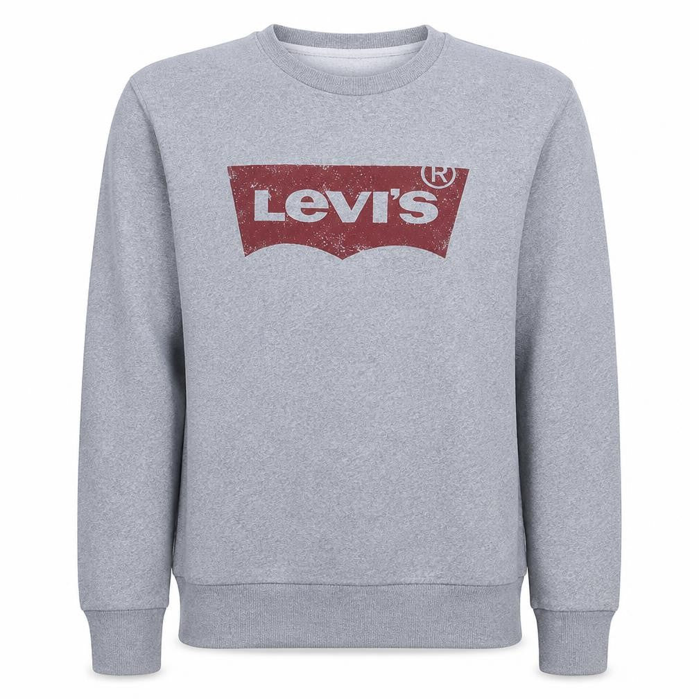 Levi's Men's Grey Logo Sweatshirt Medium Crew Neck Pullover