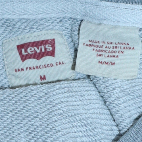 Levi's Men's Grey Logo Sweatshirt Medium Crew Neck Pullover