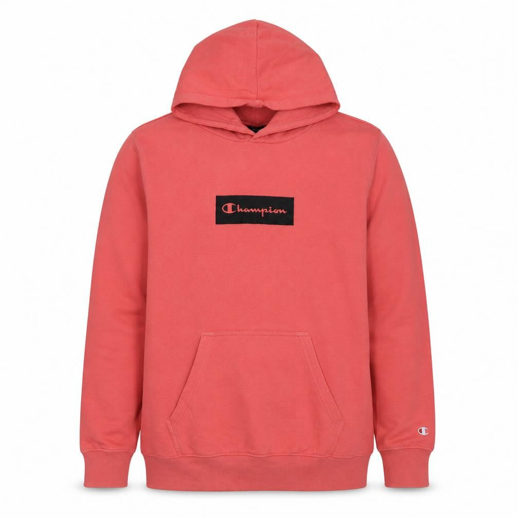 Champion Men's Pink Pullover Hoodie Medium Logo Graphic Sweatshirt