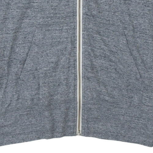 Nike Men's Grey Full Zip Hoodie Size L Lightweight Cotton Blend