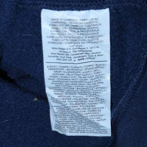 Nike Men's Blue Pullover Hoodie Small Fleece Regular Fit