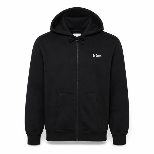 Lee Cooper Men's Black Small Full Zip Hoodie with Logo