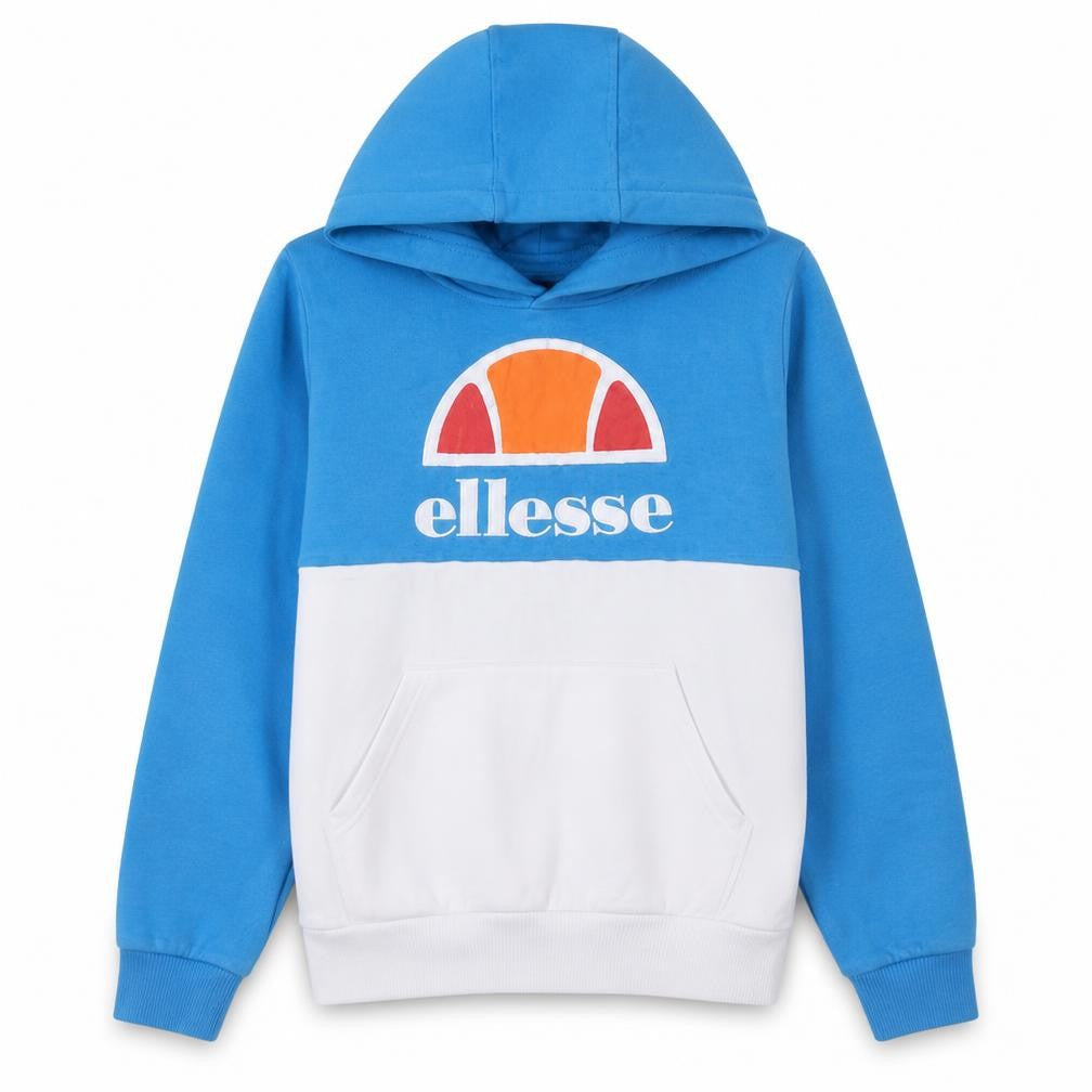 Ellesse Boys Blue & White Pullover Hoodie 13-14 Years Cotton Blend