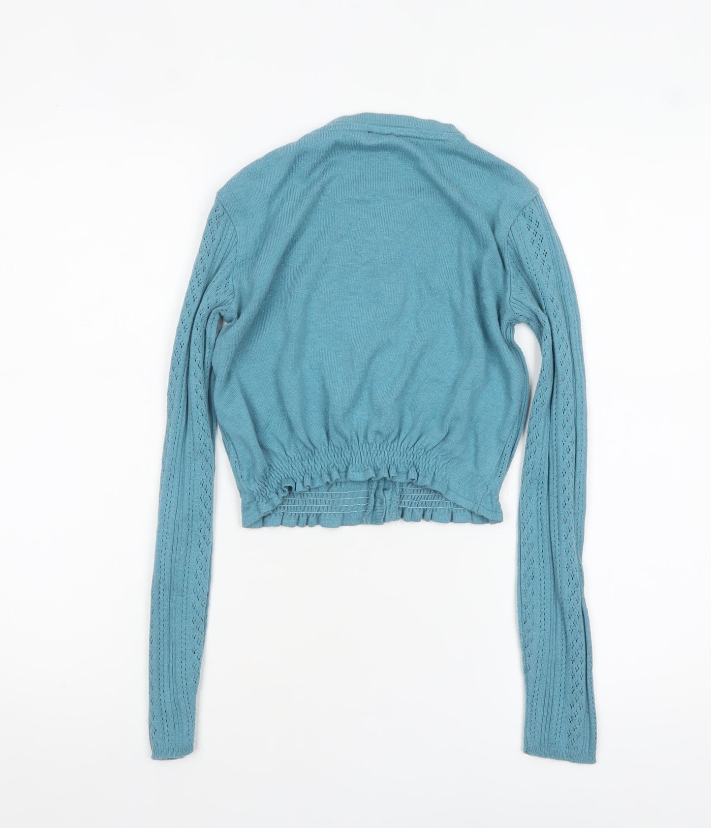 Tunsia Textiles Women's Blue Knit Button Cardigan Size S
