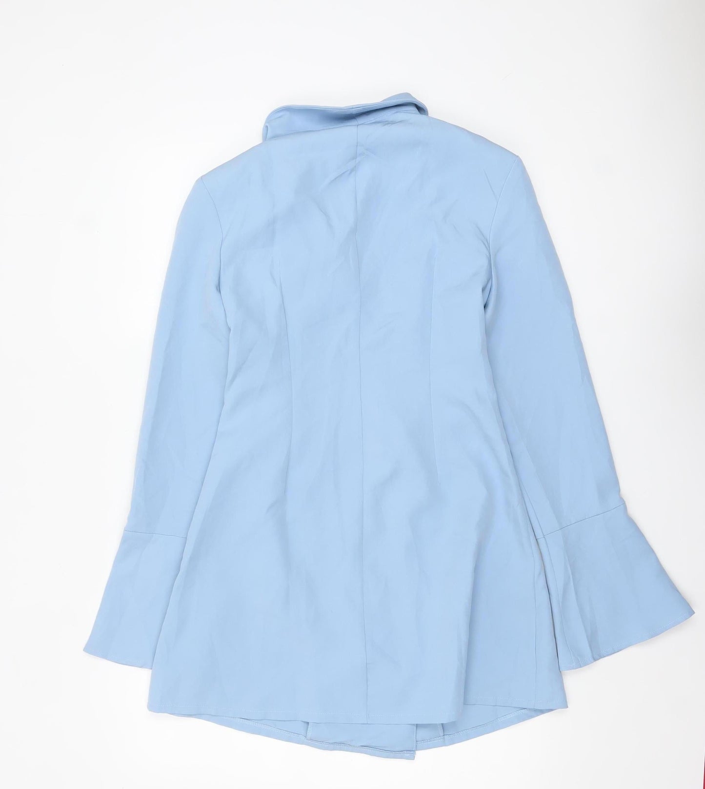 PrettyLittleThing Women Blue Blazer Jacket UK 12 Long Sleeve Double-Breasted
