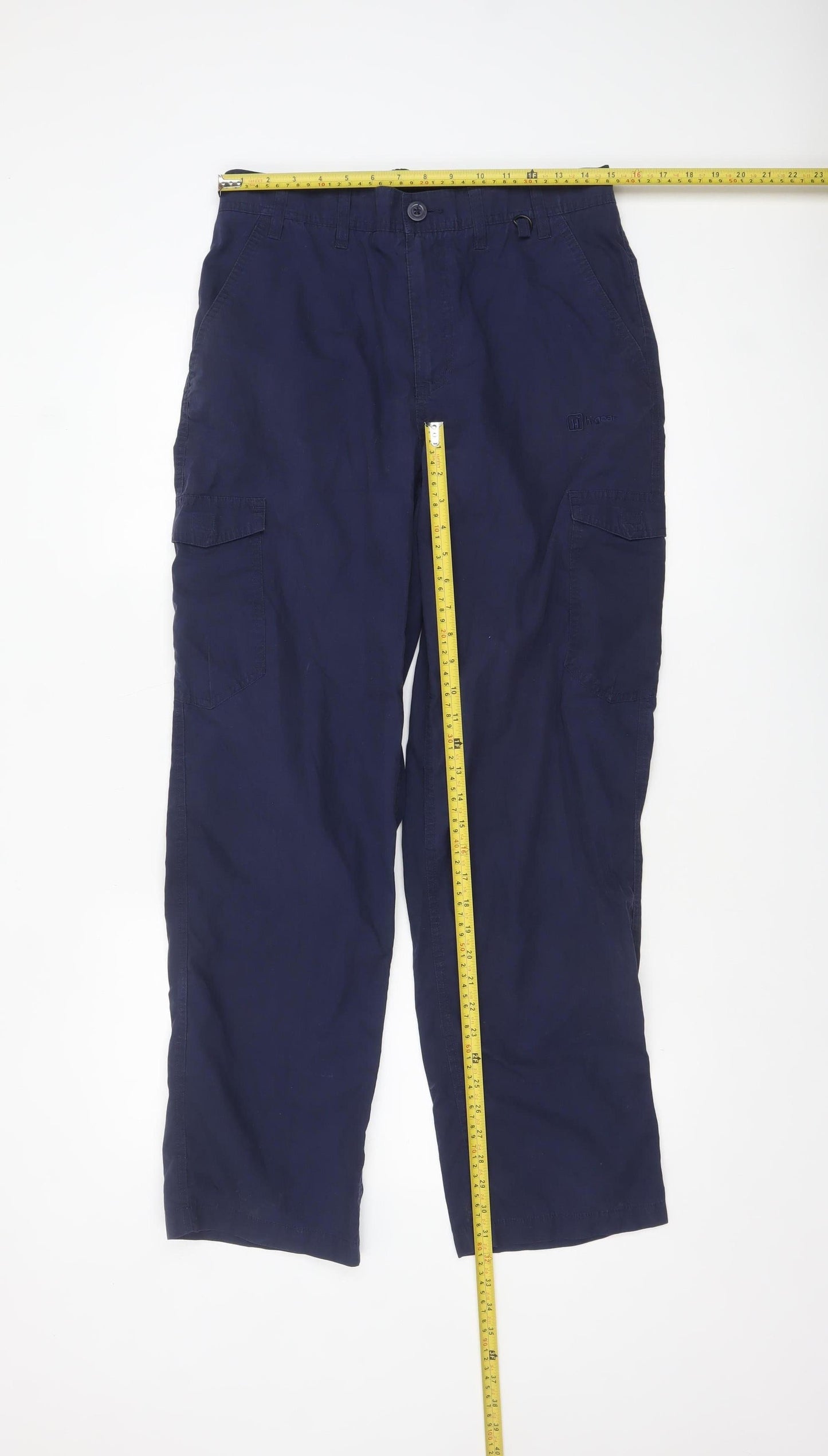 Hi Gear Men's Blue Cargo Trousers Size 32 Regular Fit Outdoor Workwear