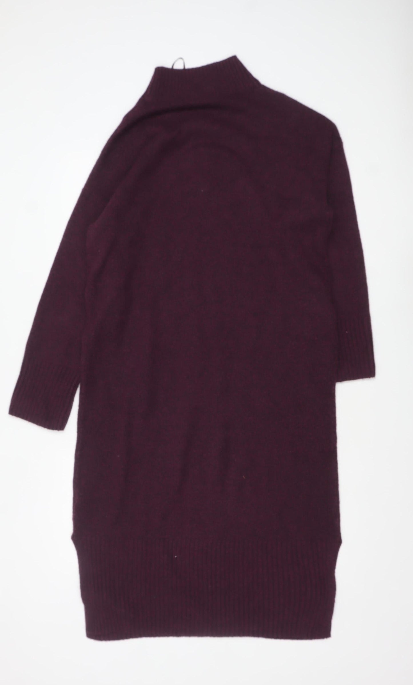 Nutmeg Women’s Purple Knit Jumper Dress Size 12-14 Long Sleeve