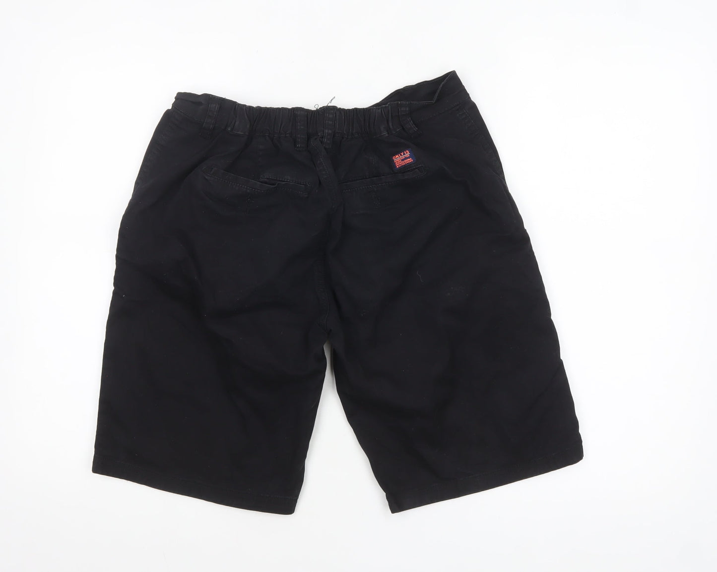 Only13 Mens Black Chino Shorts Size L 34in Regular Fit