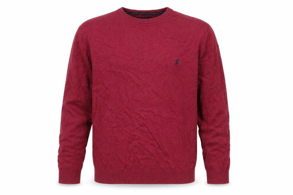 Joules Men's Red Cotton Crew Neck Pullover Jumper Size S