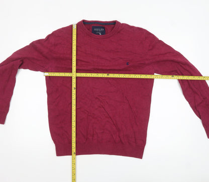 Joules Men's Red Cotton Crew Neck Pullover Jumper Size S