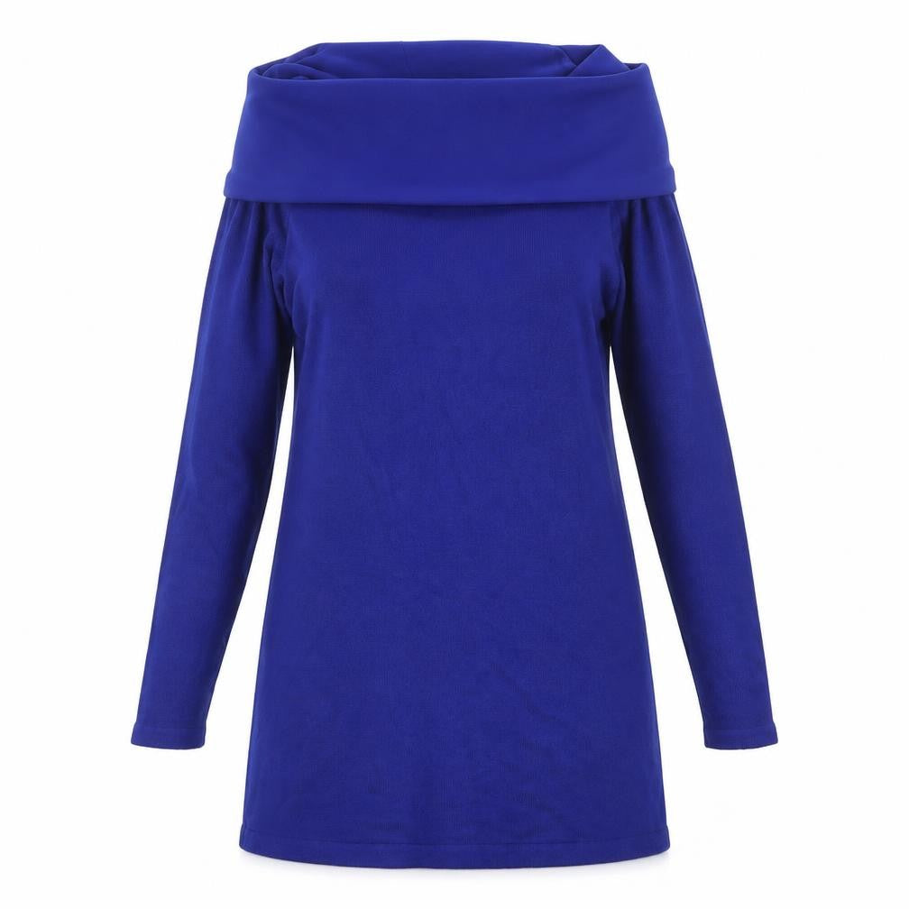 Marks & Spencer Women’s Blue Cowl Neck Tunic Jumper Size 8