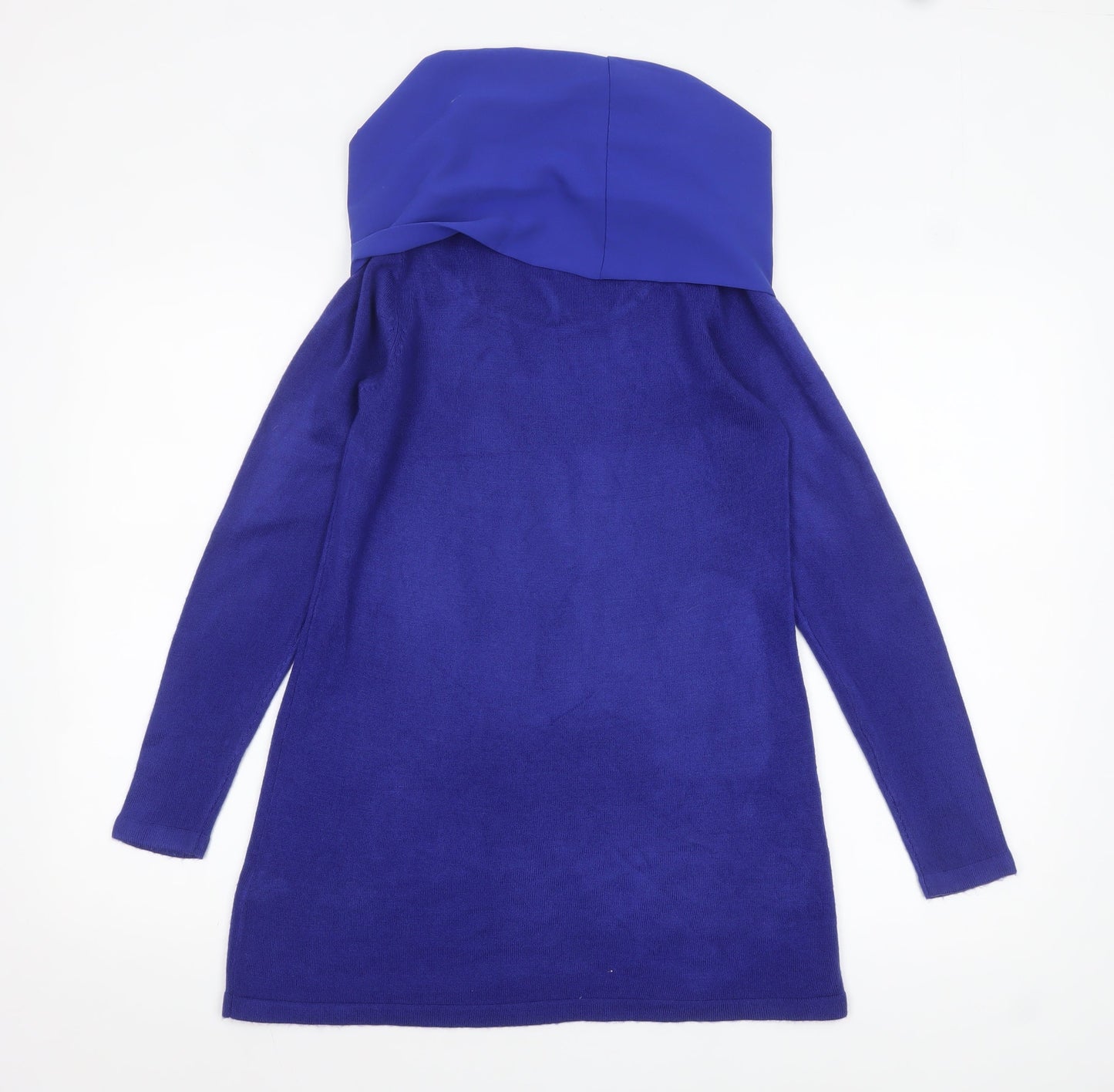 Marks and Spencer Women’s Blue Cowl Neck Tunic Jumper Size 8