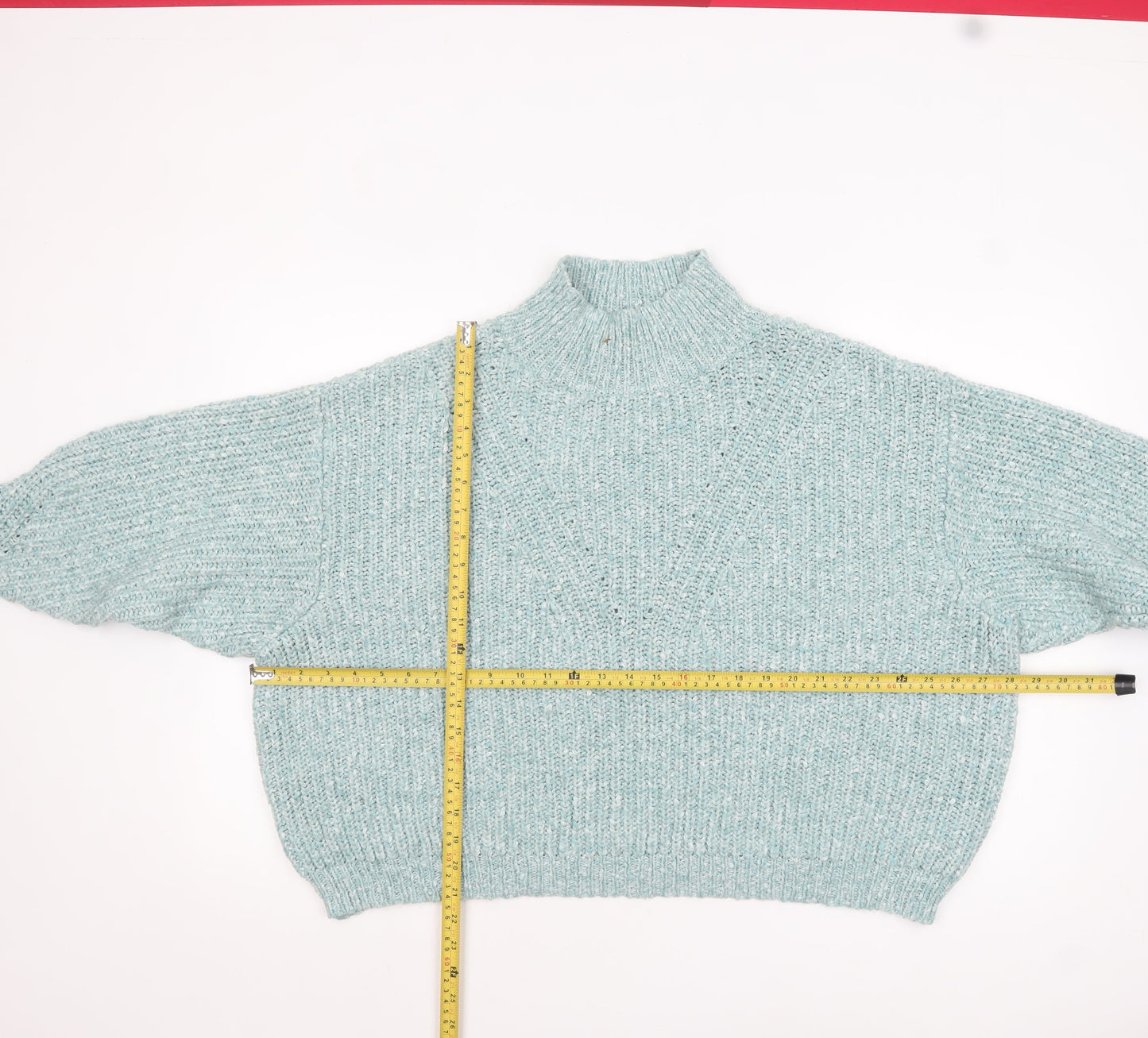 Marks and Spencer Womens Green XL Chunky Mock Neck Pullover Jumper