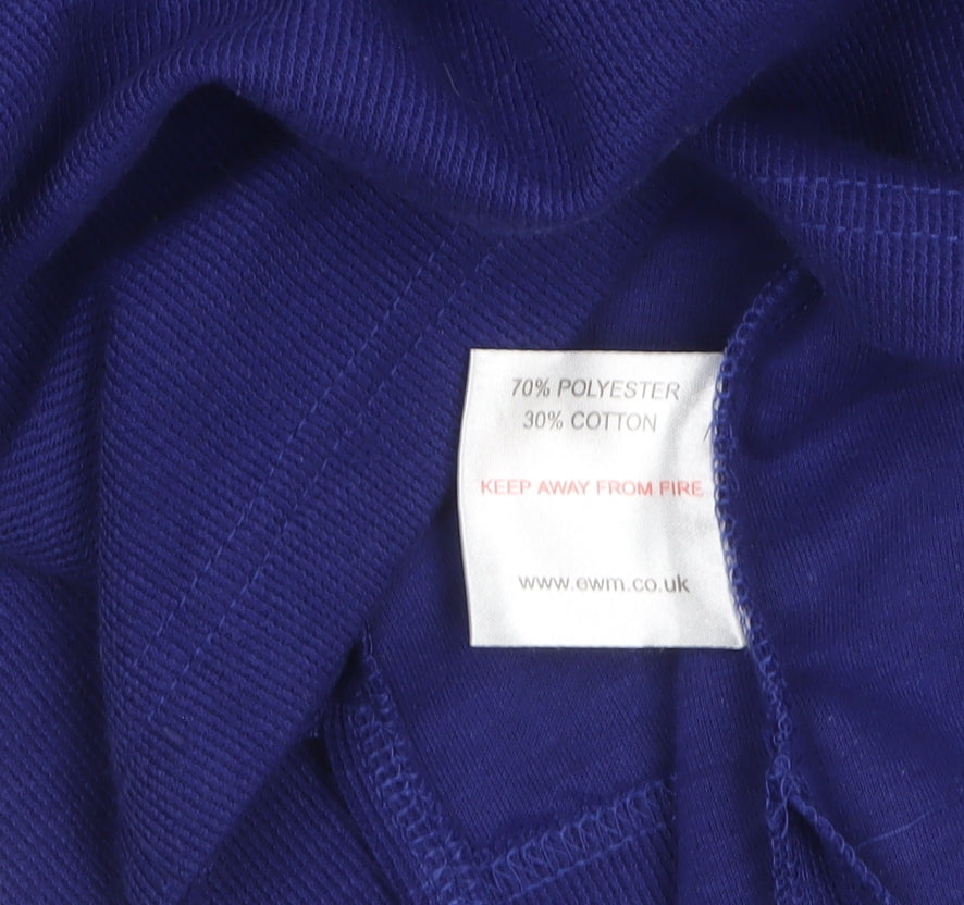 Isle Women's Blue Long Sleeve Embroidered T-Shirt Size S 10-12