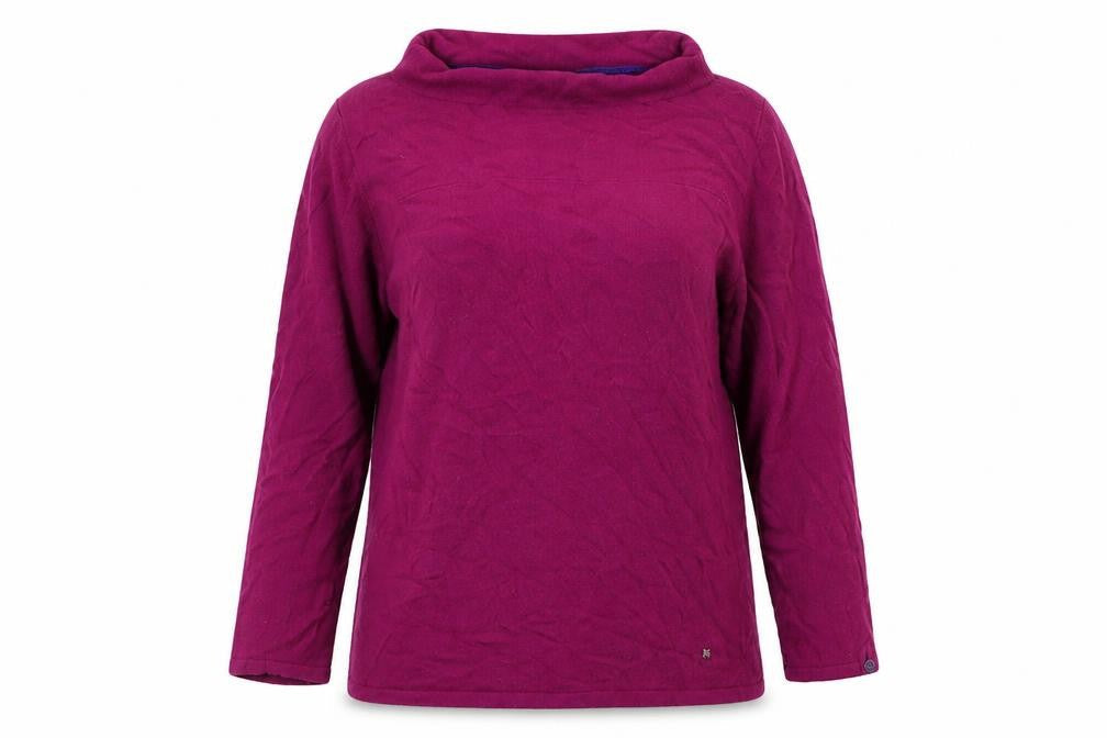 White Stuff Womens Purple Cowl Neck Jumper Size 12 Lambswool Blend