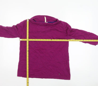 White Stuff Womens Purple Cowl Neck Jumper Size 12 Lambswool Blend