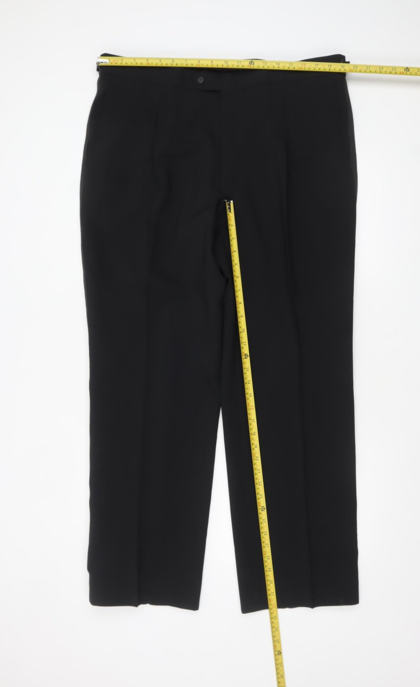 1860 Menswear Black Polyester Men's Dress Pants 40in Waist Regular Fit