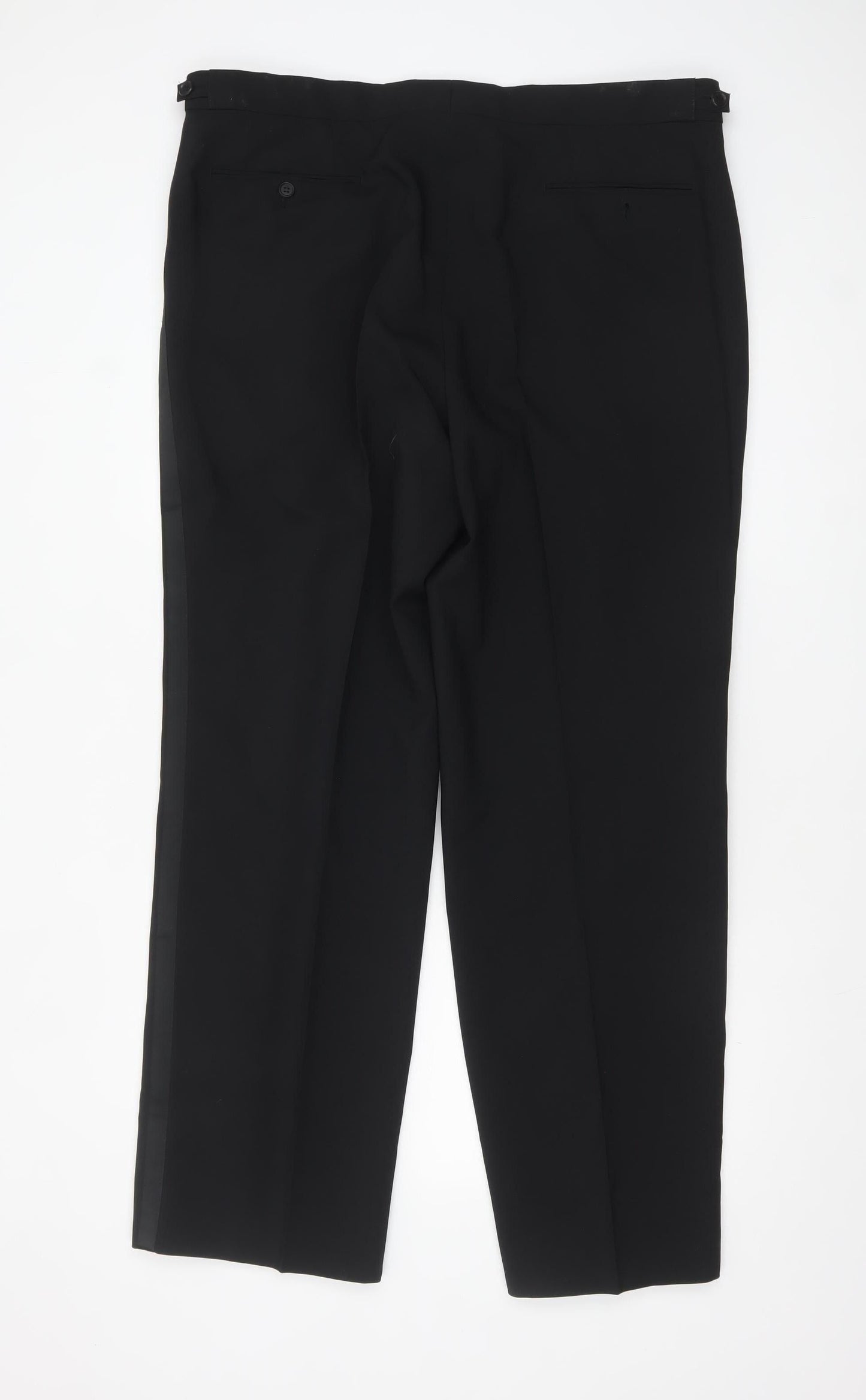 1860 Menswear Black Polyester Men's Dress Pants 40in Waist Regular Fit