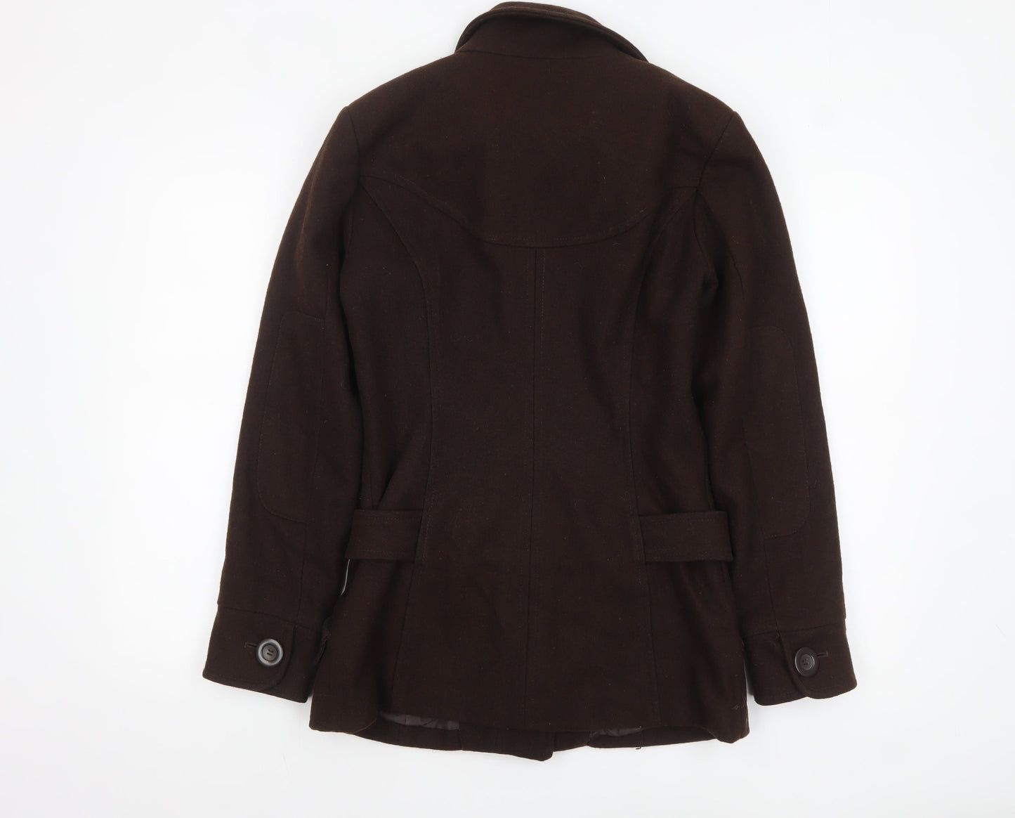 Vero Moda Women's Brown Wool Blend Mid-Length Coat M