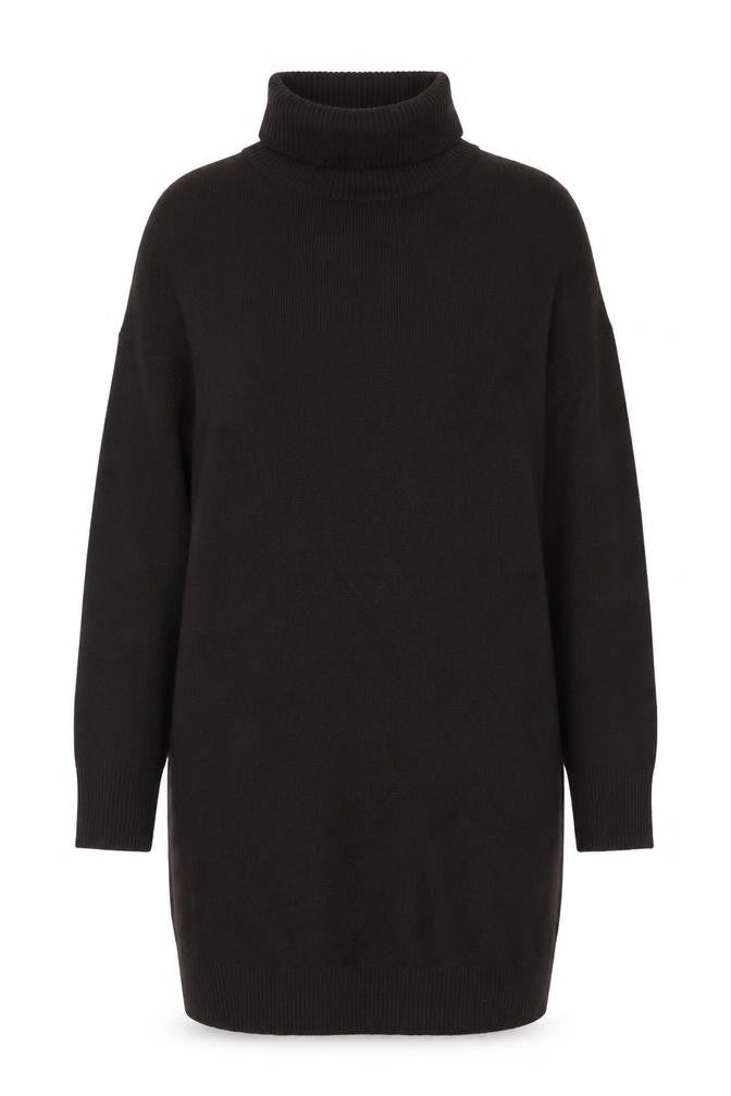 Marks & Spencer Women Brown Roll Neck Tunic Jumper Size M