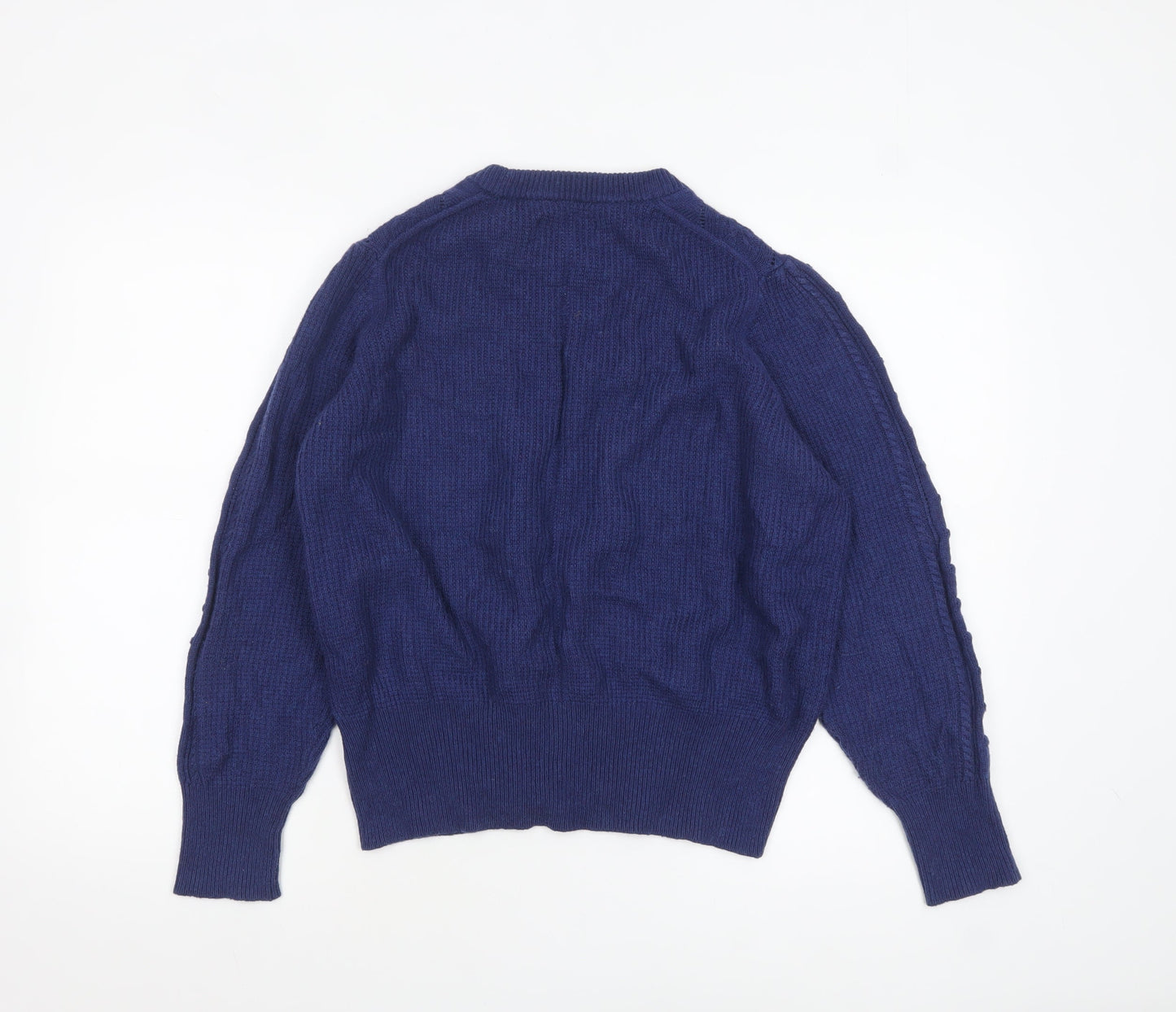 Marks and Spencer Per Una Women's Blue Size 18 Cable-Knit Jumper