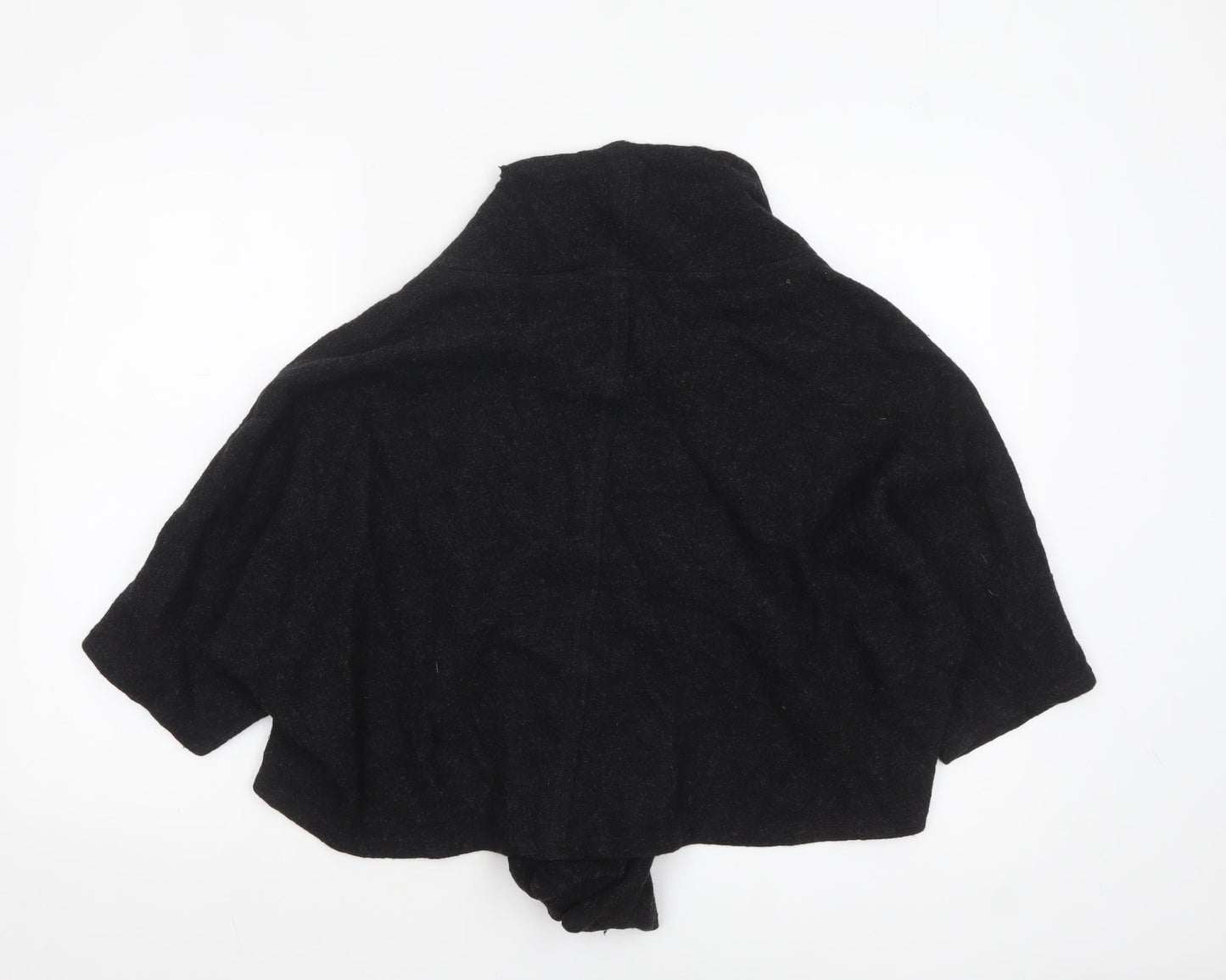 Evelin Brandt Women Black Wool Cardigan Size 12 Relaxed Fit