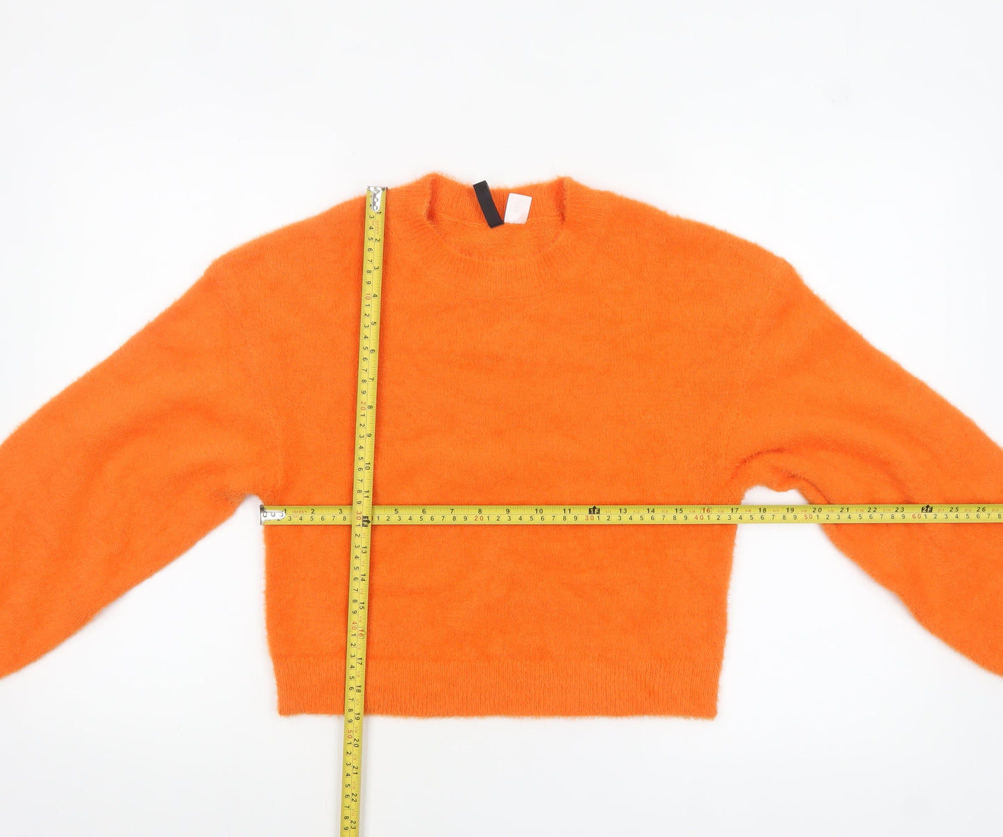 H&M Divided Women’s Orange Crew Neck Long Sleeve Pullover Jumper Size 8