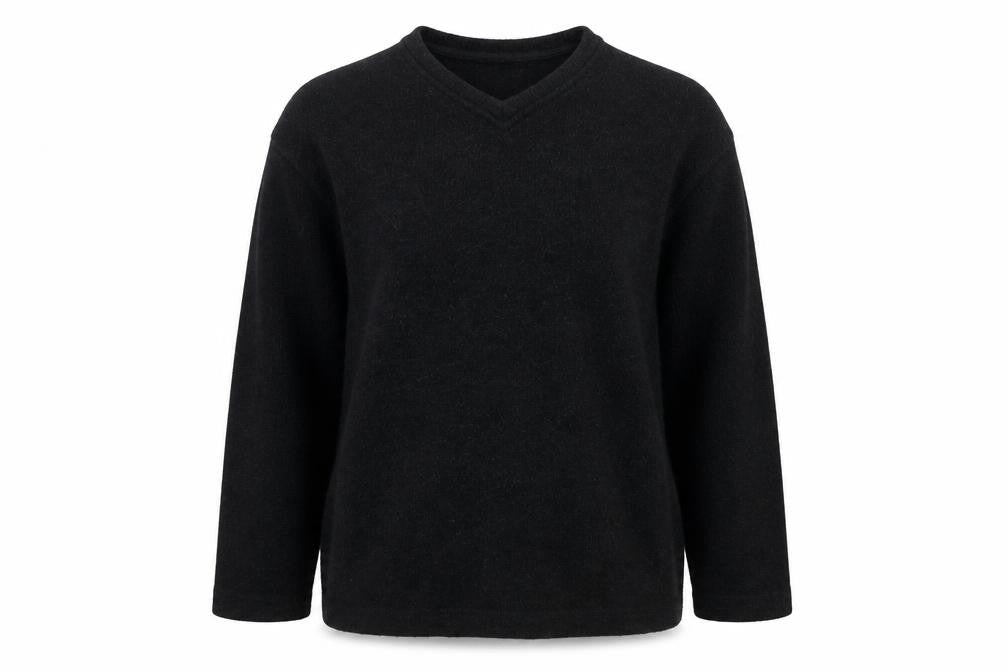 Kickers Men’s Black Wool Blend V-Neck Pullover Jumper Size L
