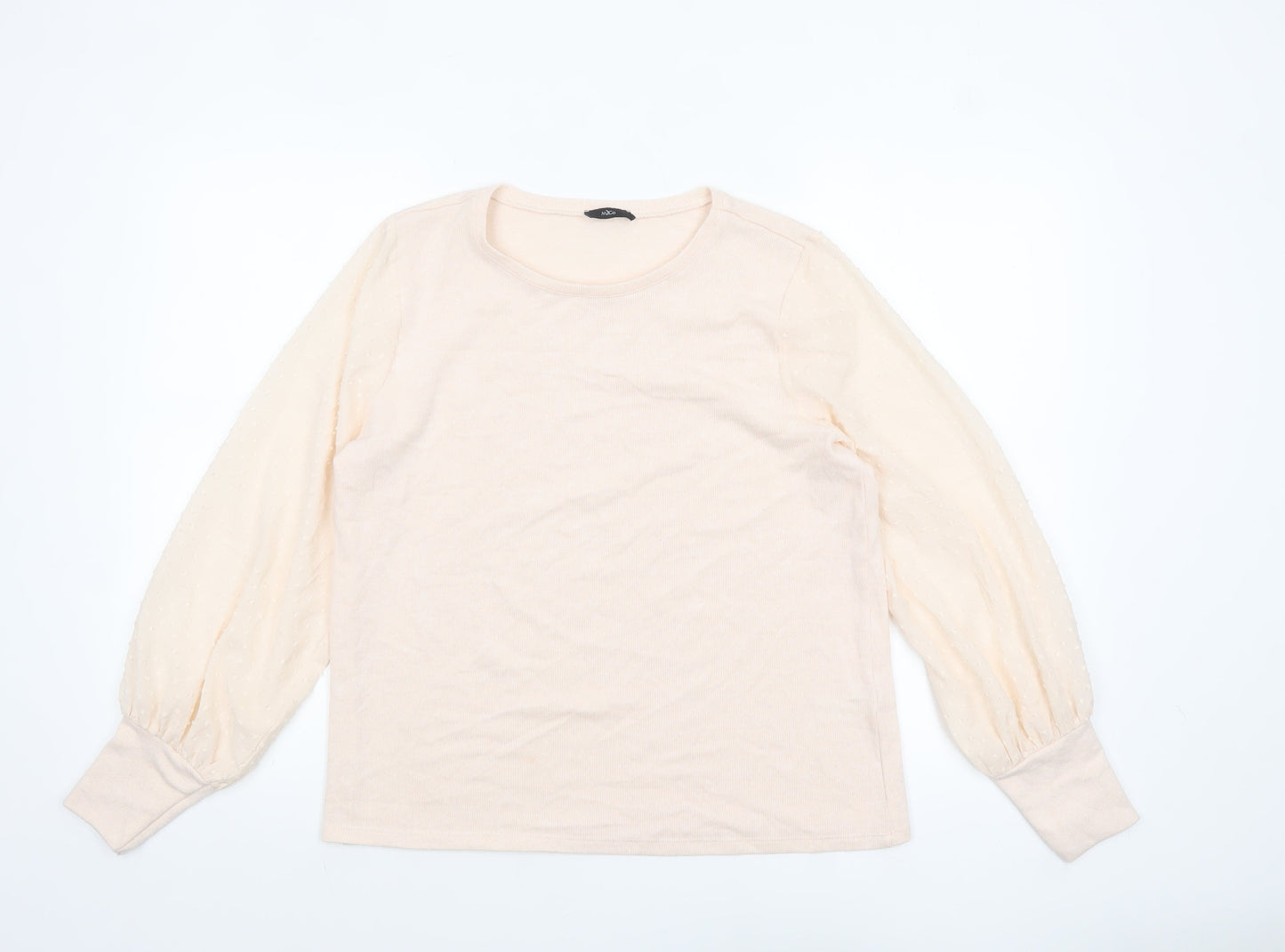 M&Co Women's Pink Size 14 Puff Sleeve Tunic Blouse