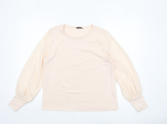 M&Co Women's Pink Size 14 Puff Sleeve Tunic Blouse