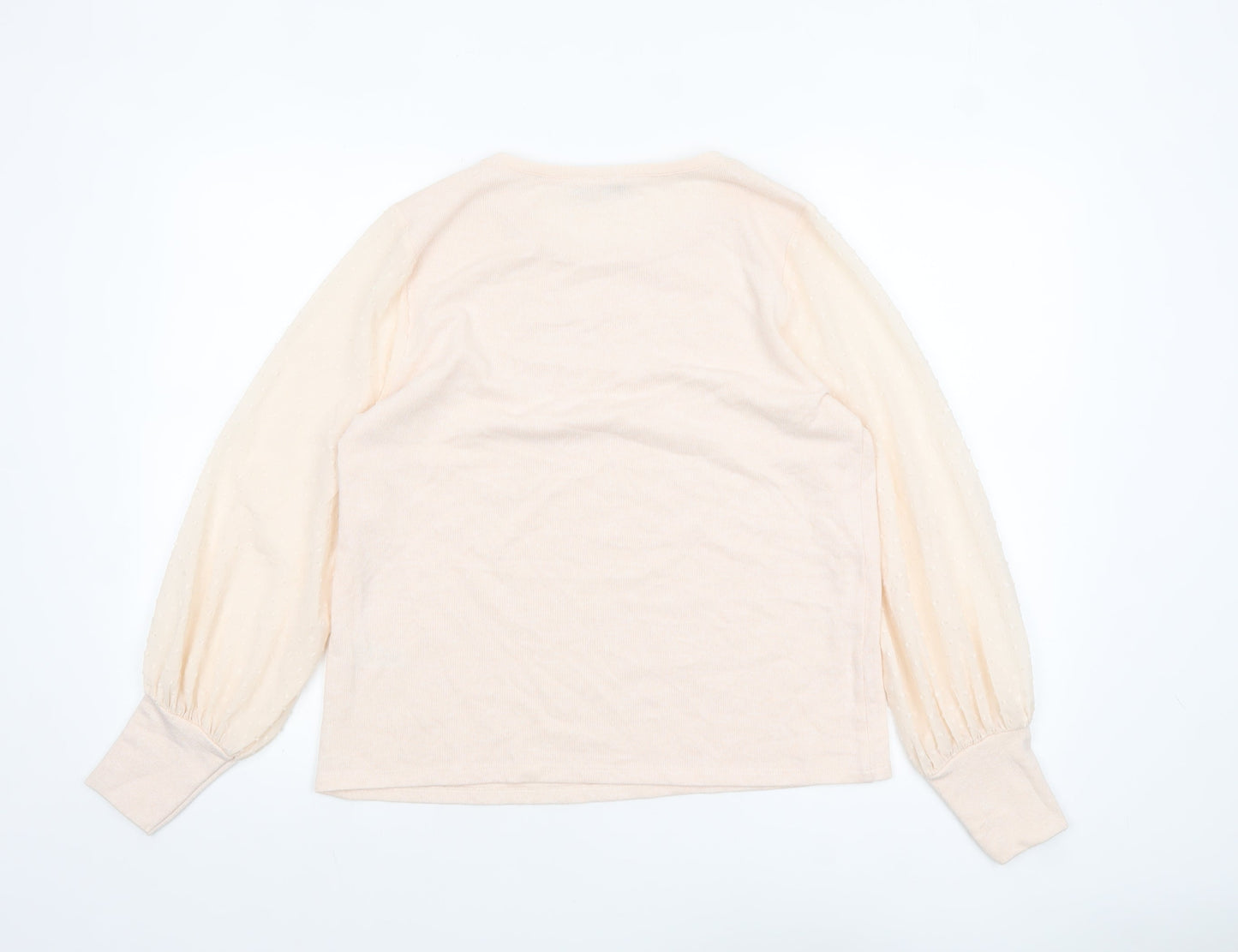 M&Co Women's Pink Size 14 Puff Sleeve Tunic Blouse