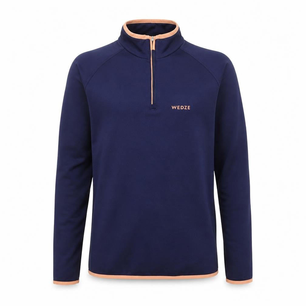 Wedze Girls Blue 14 Years 1/4 Zip Long Sleeve Ski Top