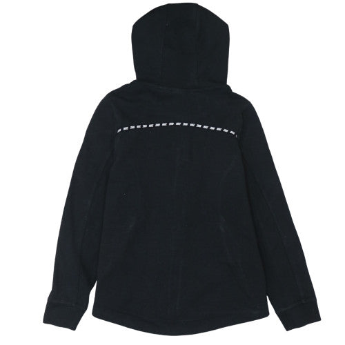 Nike Women Black Full Zip Hoodie Size S Cotton Blend Casual