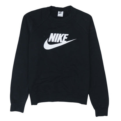 Nike Women's Black Medium Pullover Sweatshirt Crew Neck Logo