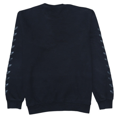 Adidas Men's Black 2XL Crew Neck Pullover Sweatshirt with Logo