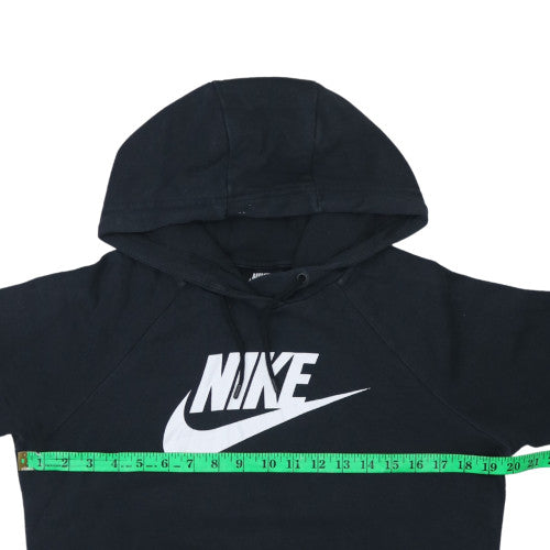 Nike Womens Black XS Pullover Hoodie with Logo Print