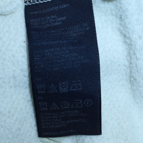 Tommy Hilfiger Men's White XL 1/4 Zip Fleece Sweatshirt