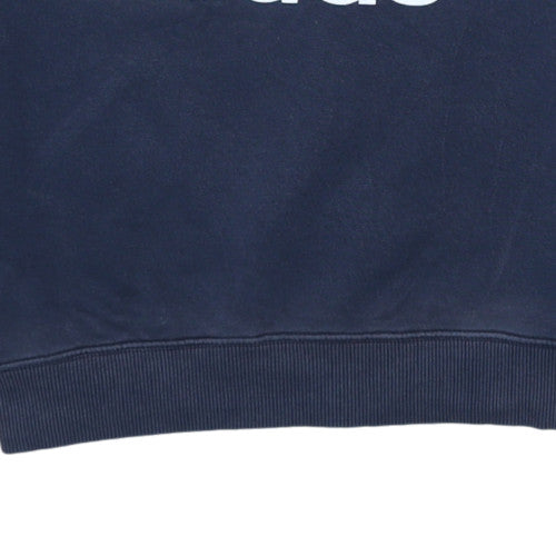 Adidas Men's Blue Crew Neck Logo Pullover Sweatshirt Size S