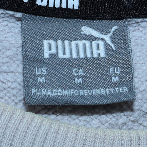 Puma Women Grey Crew Neck Pullover Sweatshirt Size M