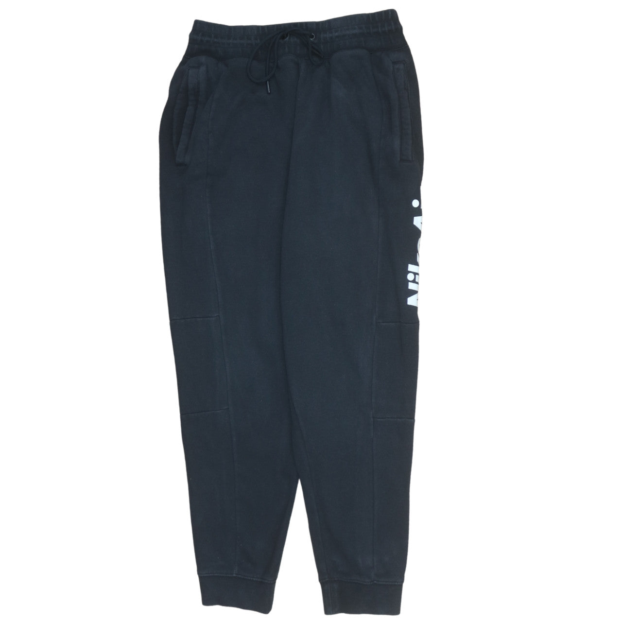 Nike Men's Black Jogger Sweatpants S Regular Fit Fleece Trousers