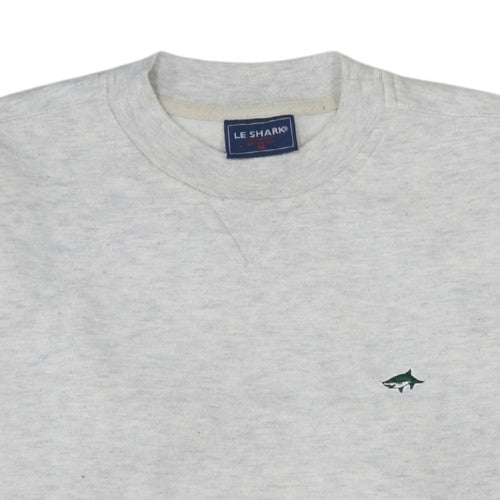 Le Shark Men's Grey Pullover Sweatshirt M Regular Fit Embroidered Logo