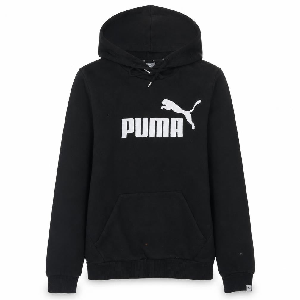 Puma Womens Black Size 10 Pullover Hoodie Sweatshirt with Logo