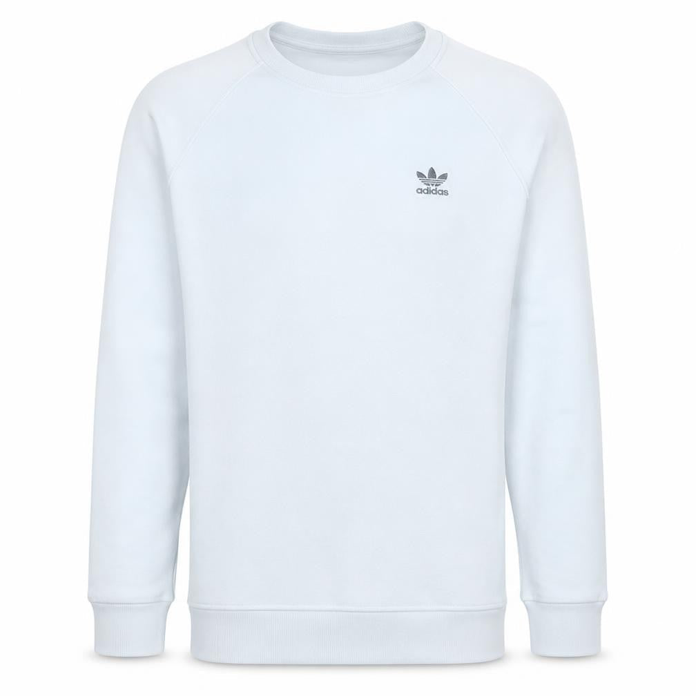 Adidas Men's White Crew Neck Sweatshirt Size S Pullover Logo Sportswear