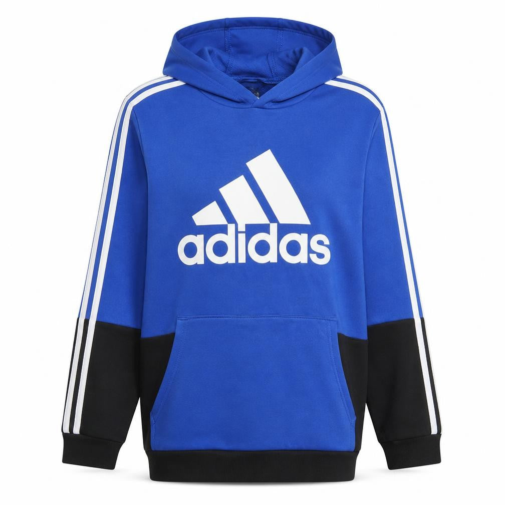 Adidas Blue Teens Pullover Hoodie Sweatshirt 18 Logo Sportswear