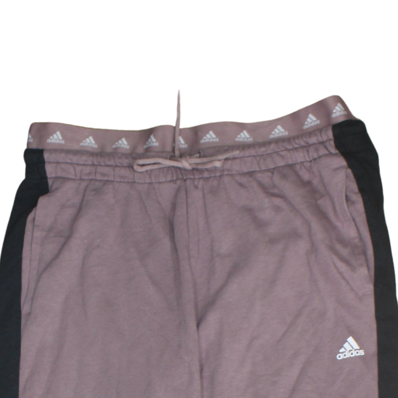 Adidas Womens XL Mauve Black Jogger Sweatpants Elastic Waistband