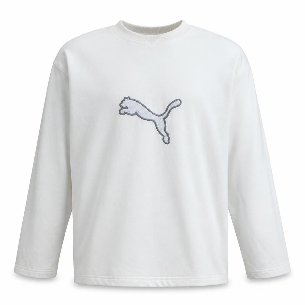Puma Men’s White XL Crew Neck Pullover Sweatshirt